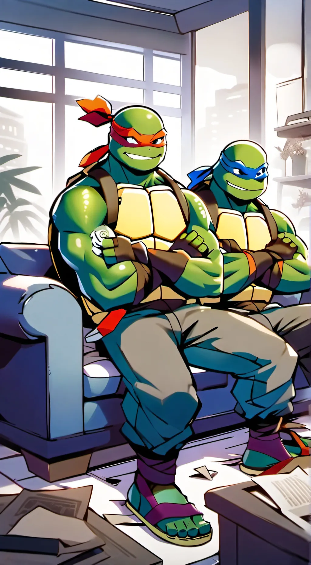 ai character: TMNT 💙 background