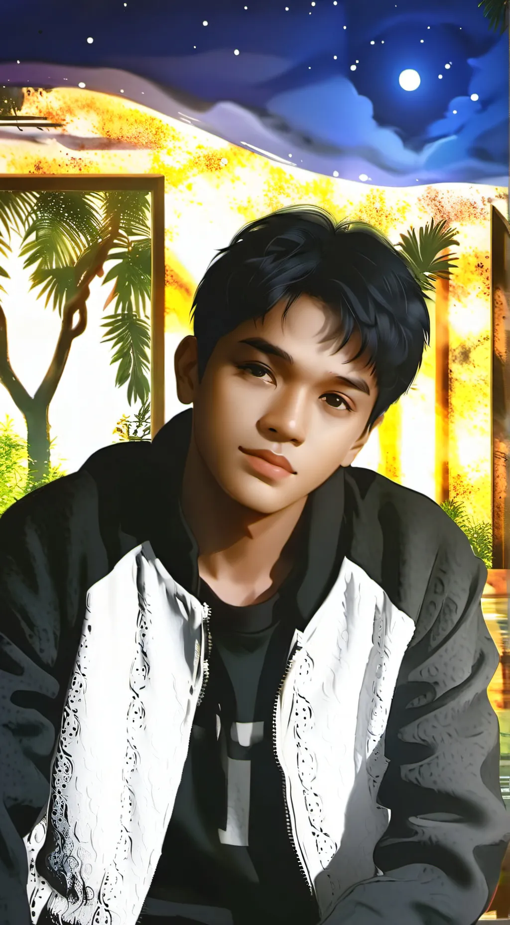 ai character: neilvlogmc  background