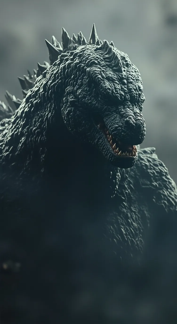 ai character: godzilla background
