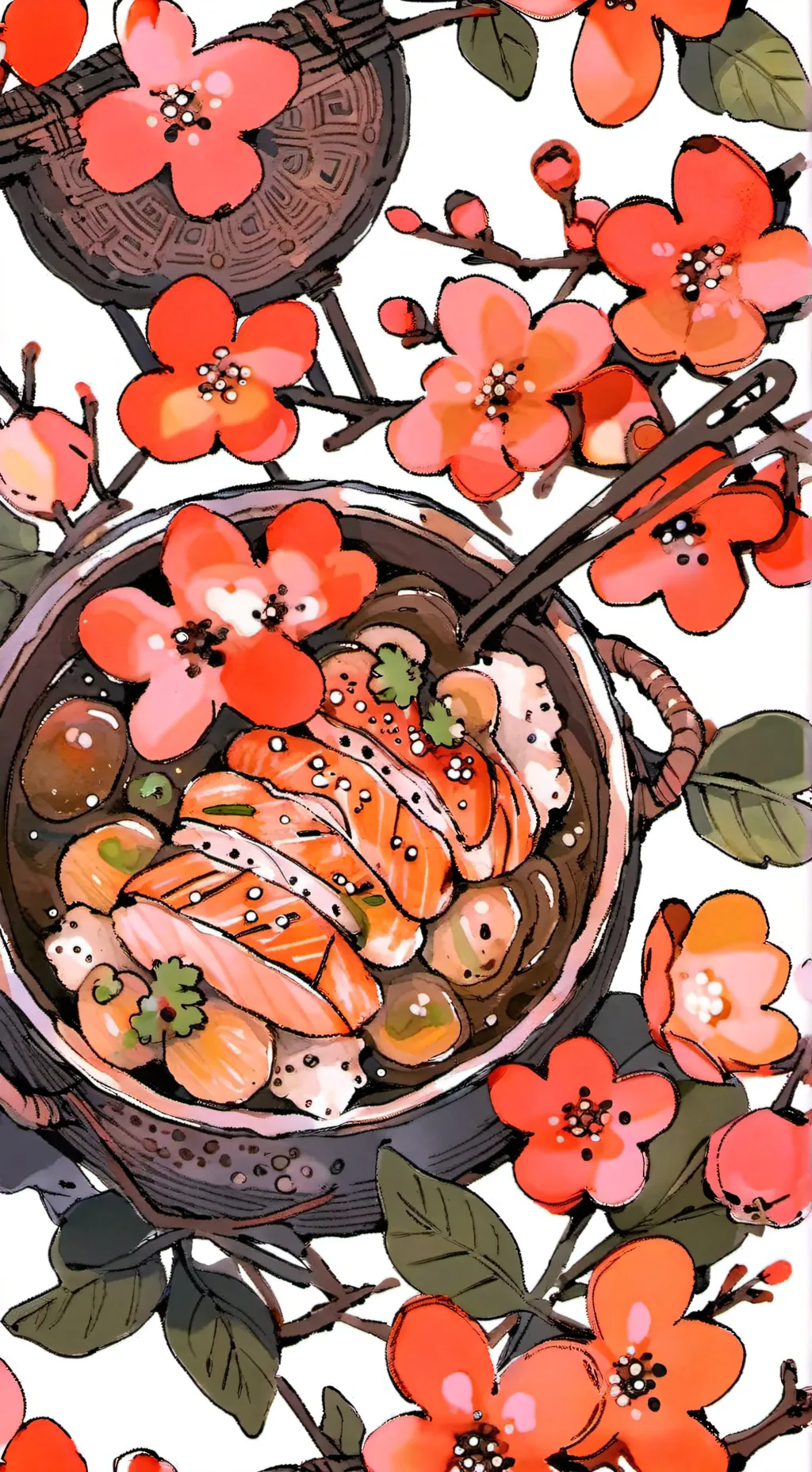 ai character: ta nourriture  background