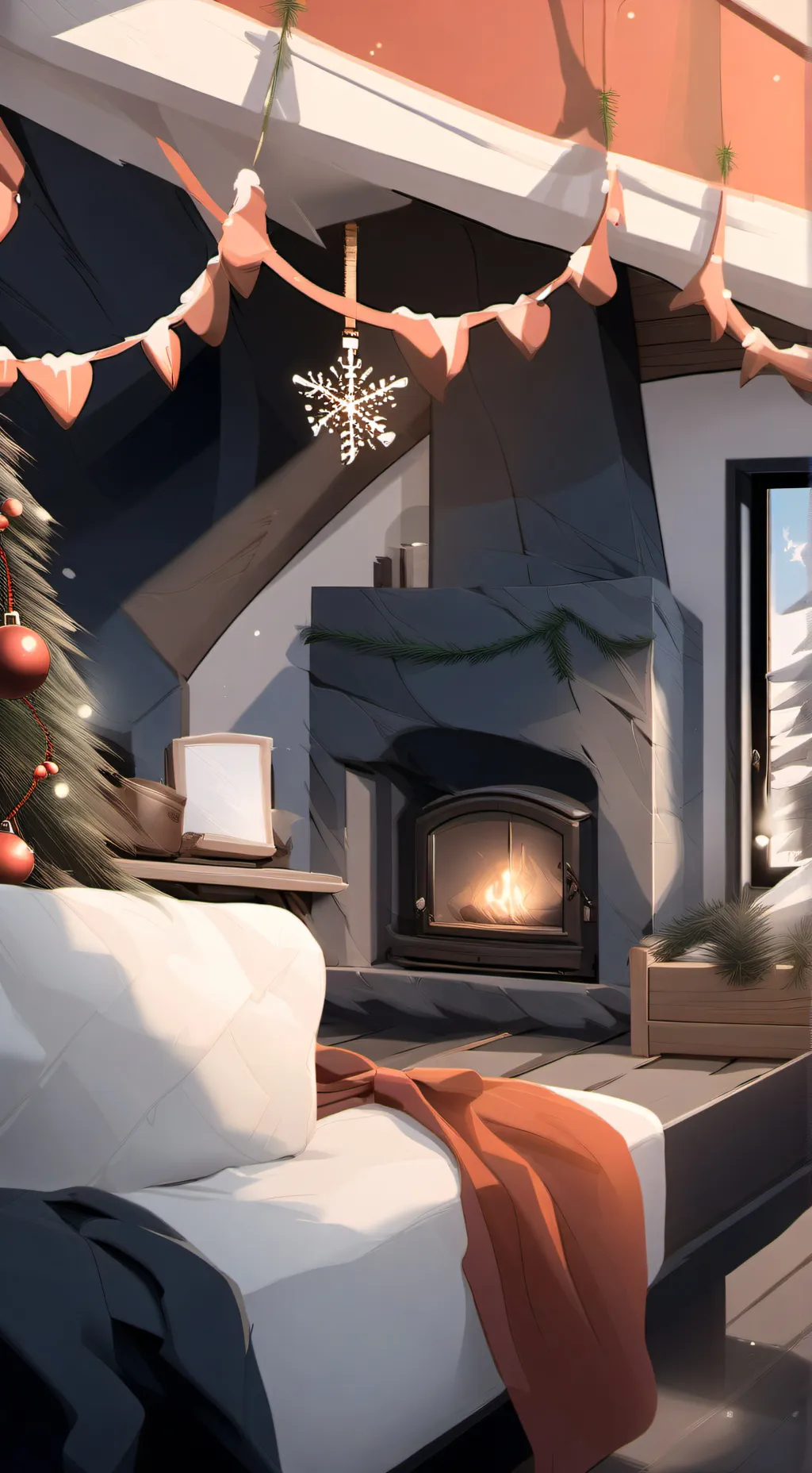 ai character: Fpe but christmas background