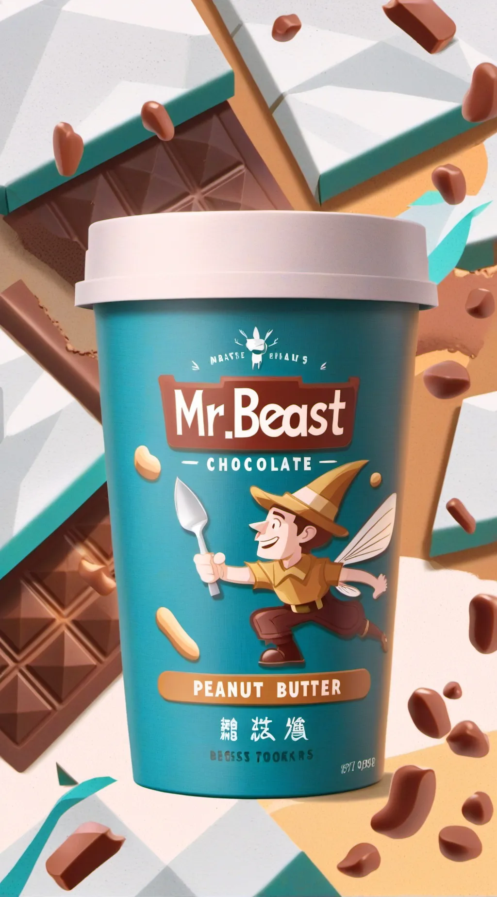 ai character: Feastables Coffee  background