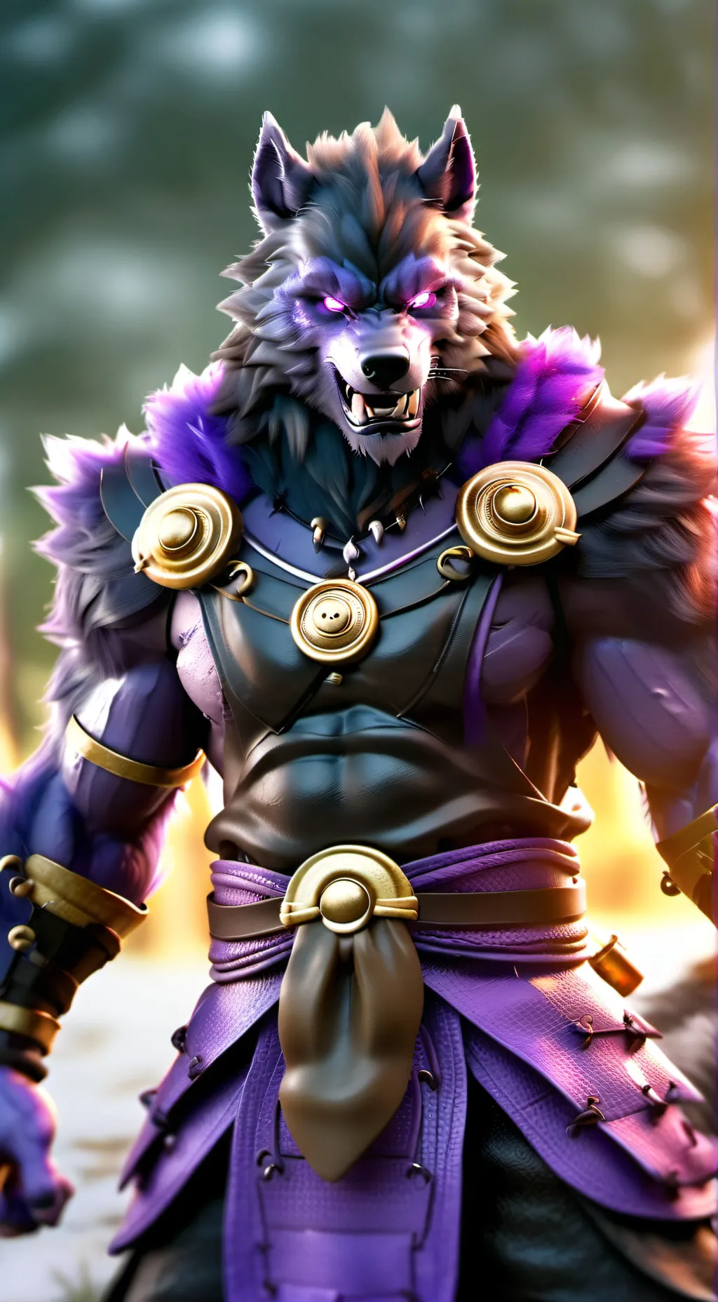 ai character: wolf raven 🐺  background