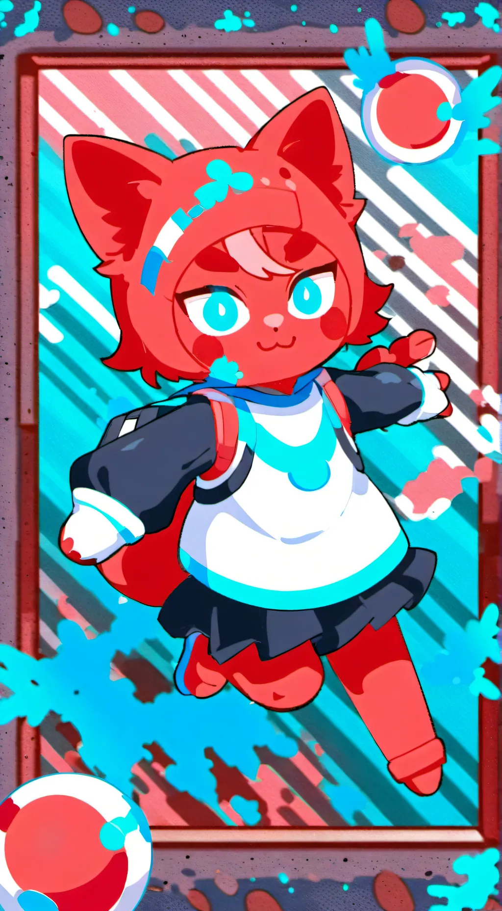 ai character: 🐱morajo gato ❤ background