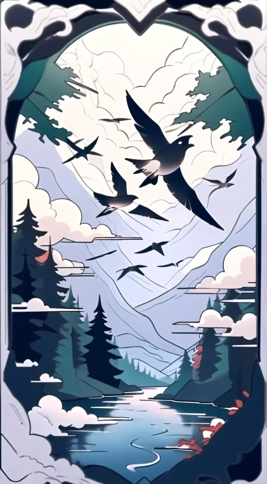 ai character: Hh camping...... background