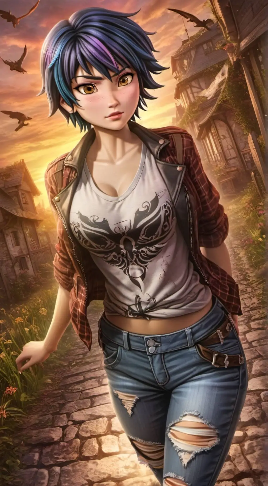 ai character: GoGo Tomago background