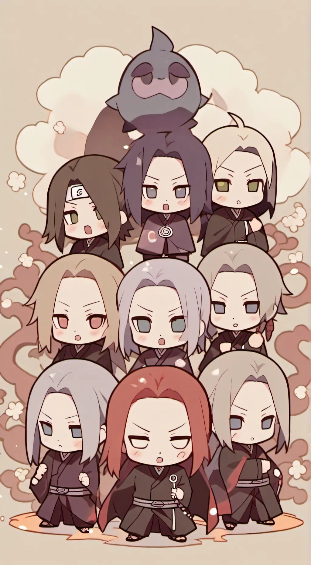 ai character: AKATSUKI  background