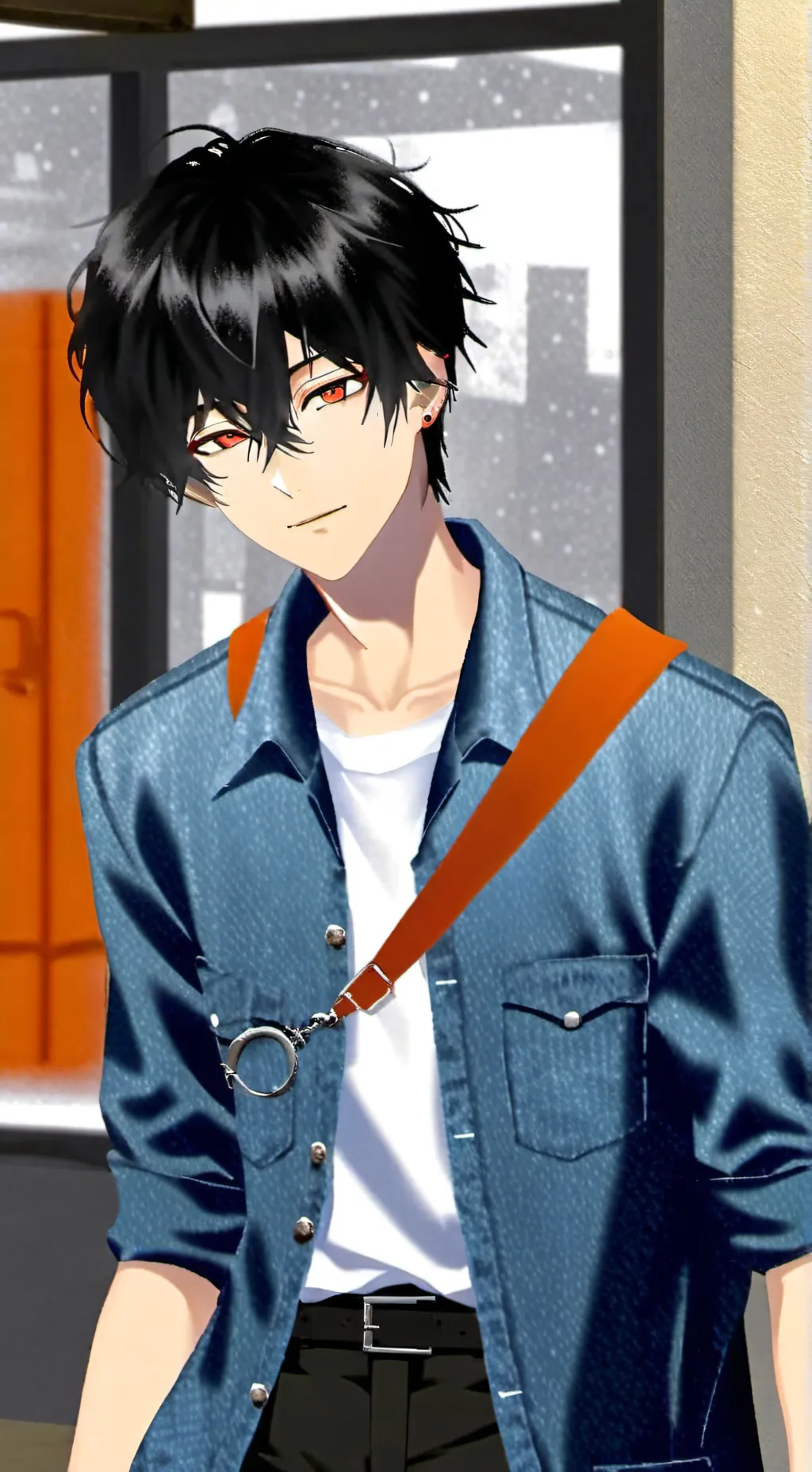 ai character: Ángel background