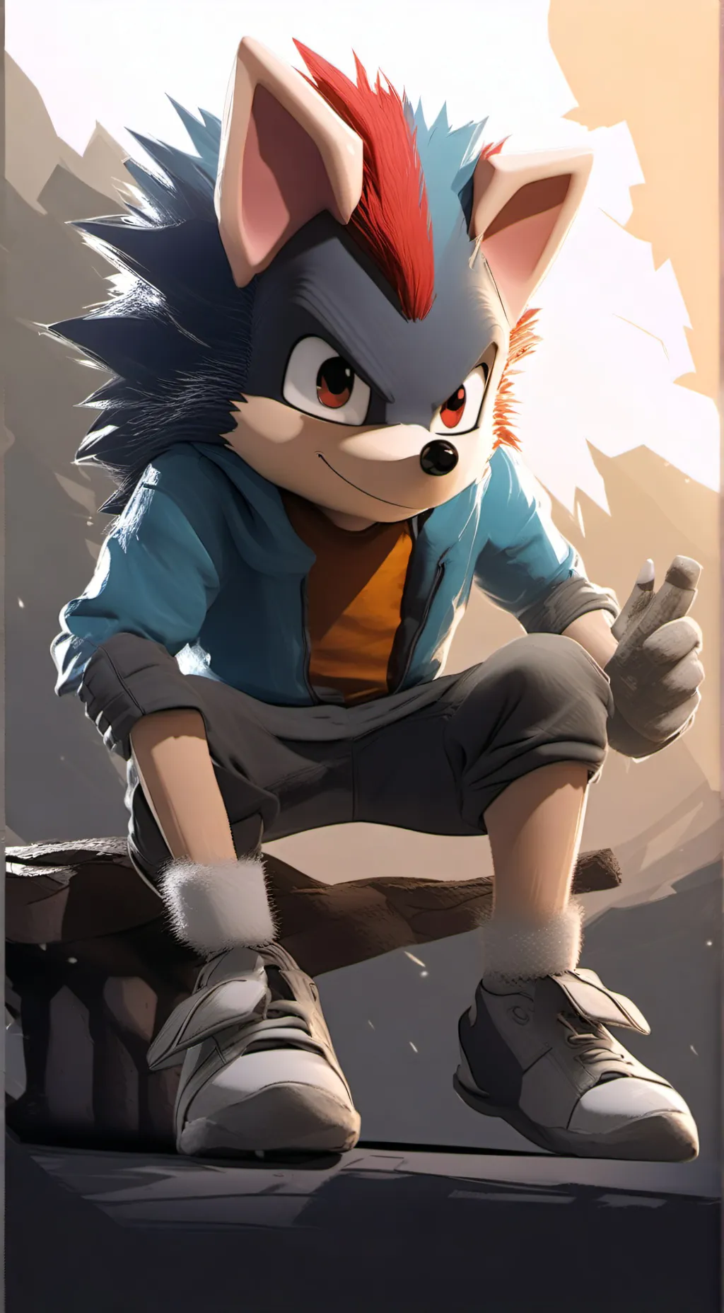 ai character: shadow background