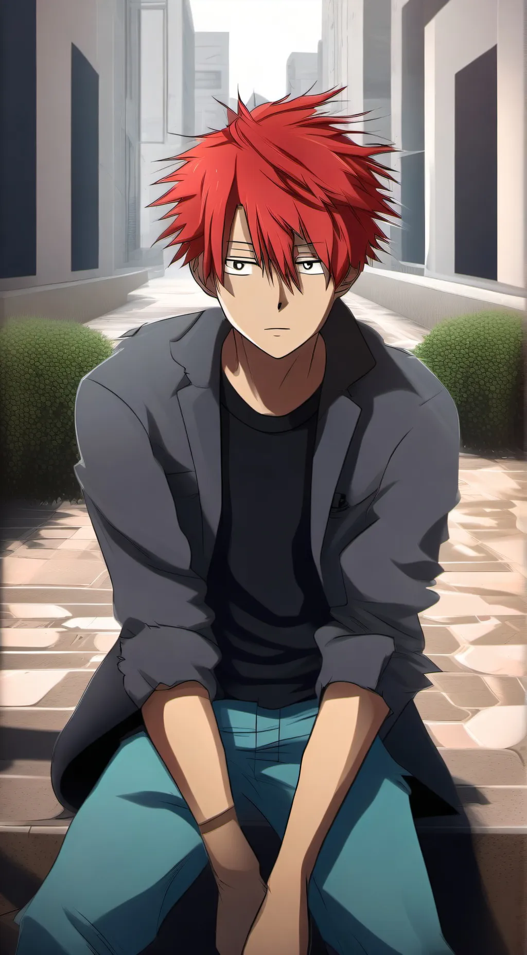 ai character: Endeavor fanboy background