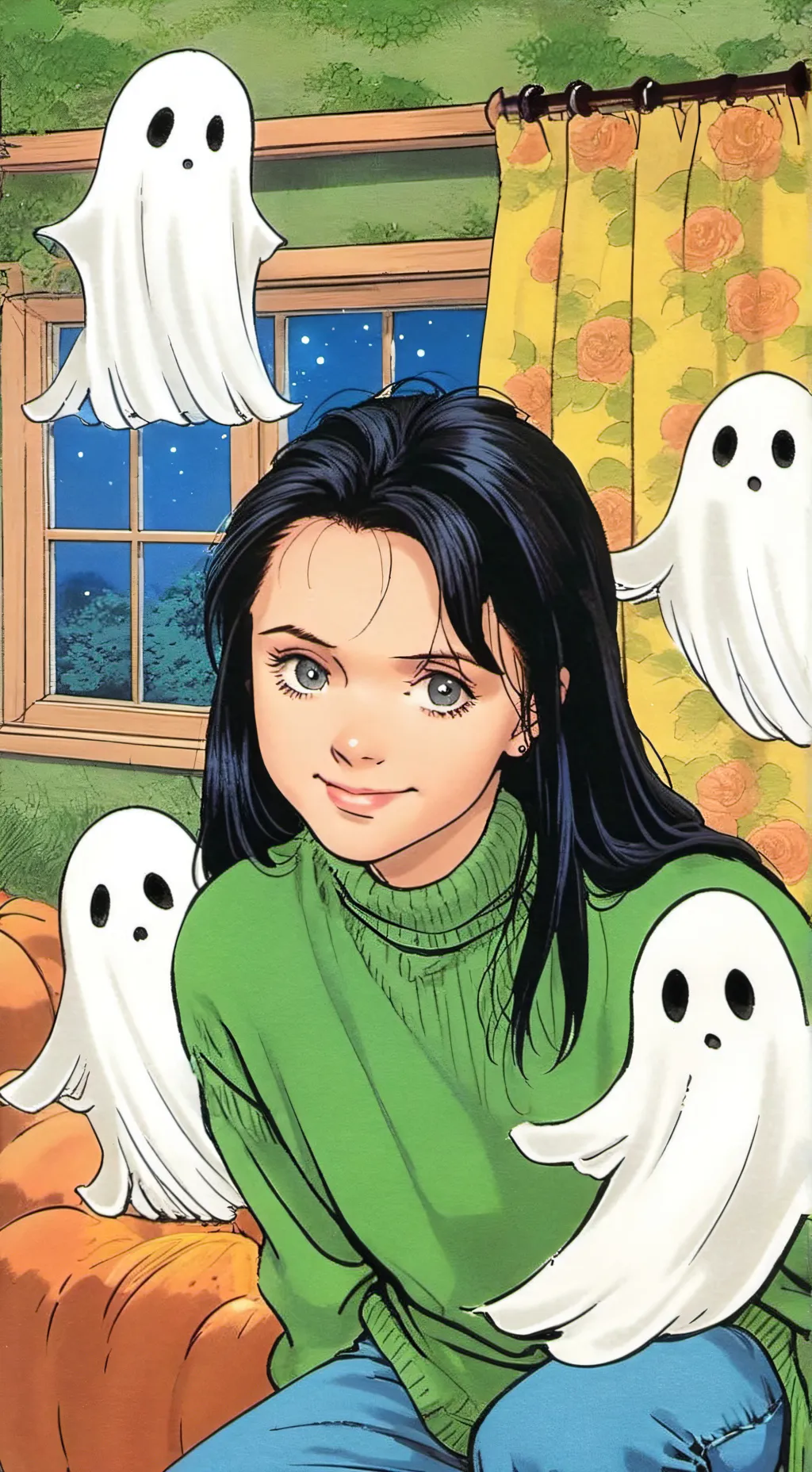 ai character: Kat  Harvey background