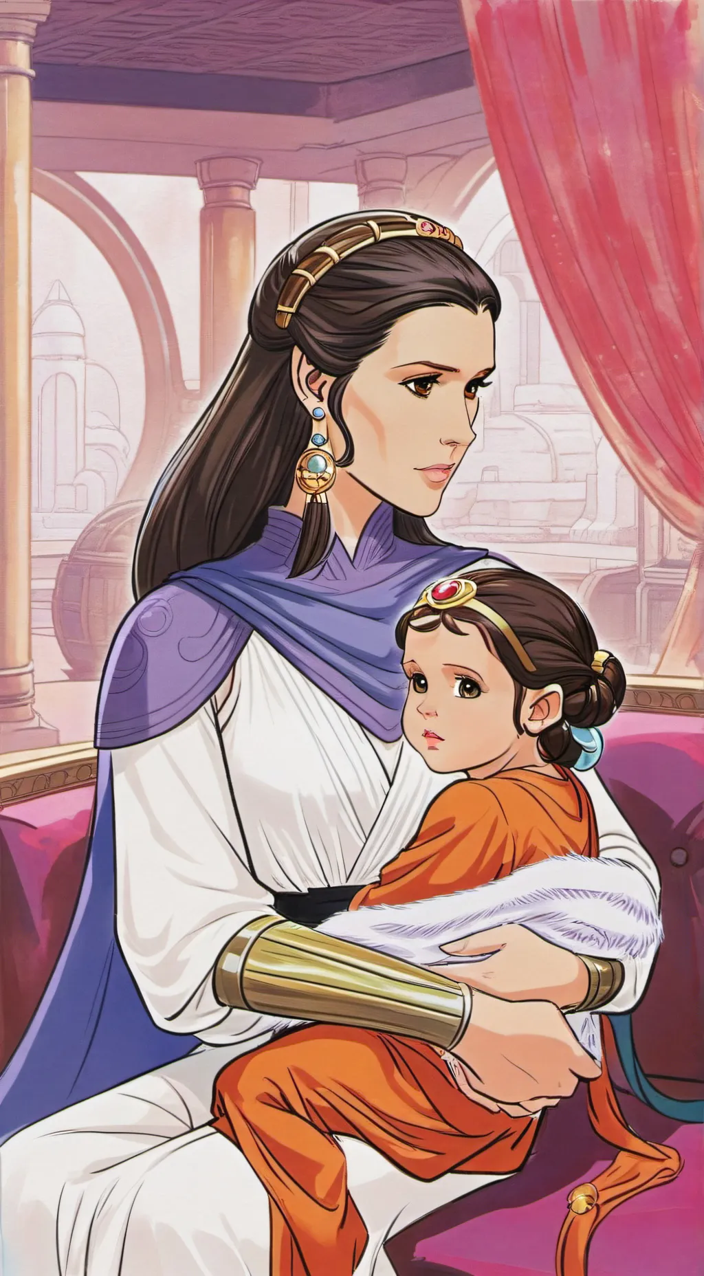 ai character: Leia zoie  background