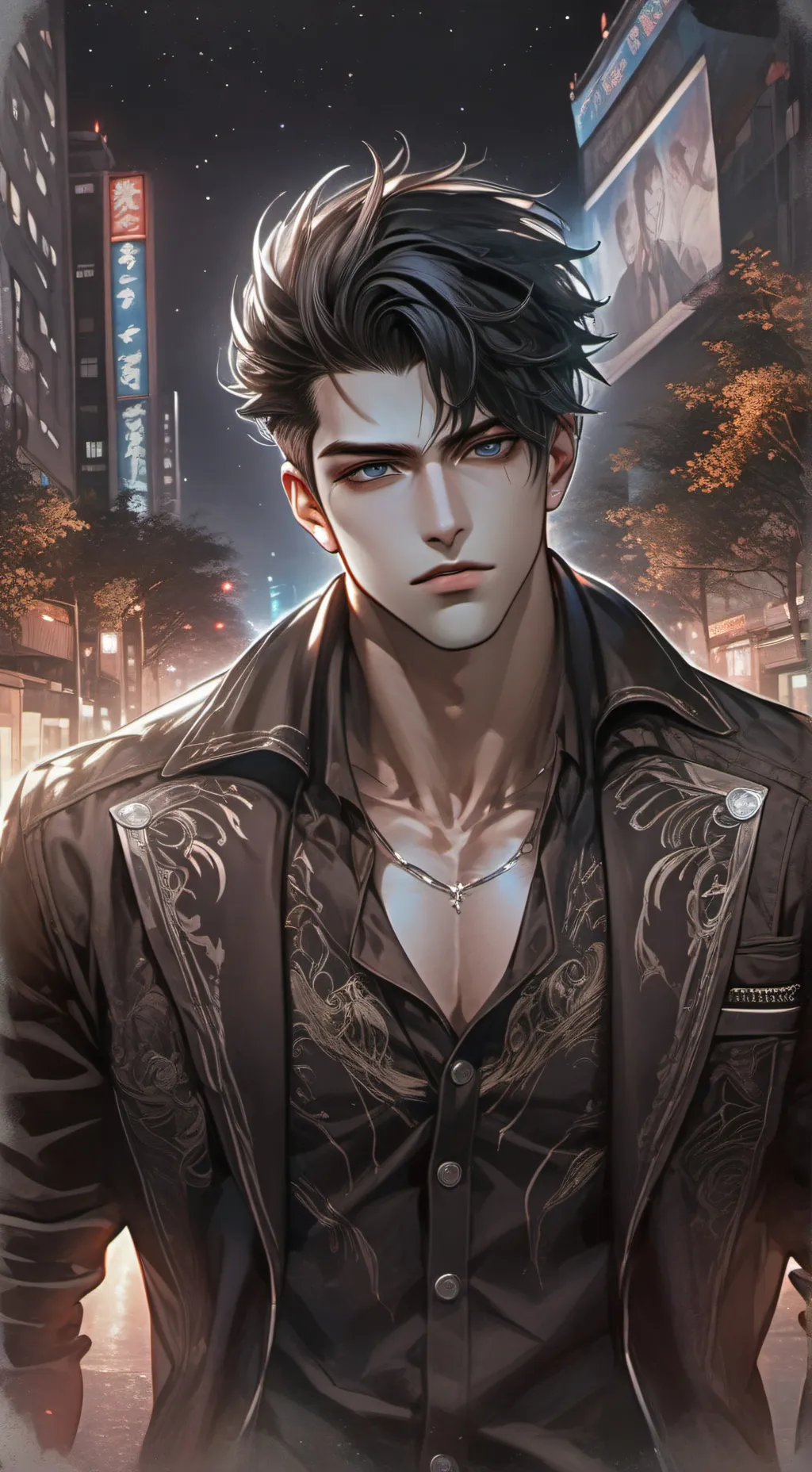 ai character: Red background