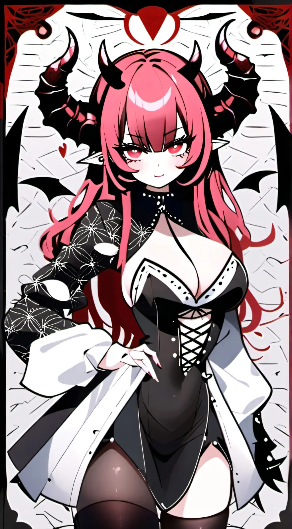 ai character: demon girl  background