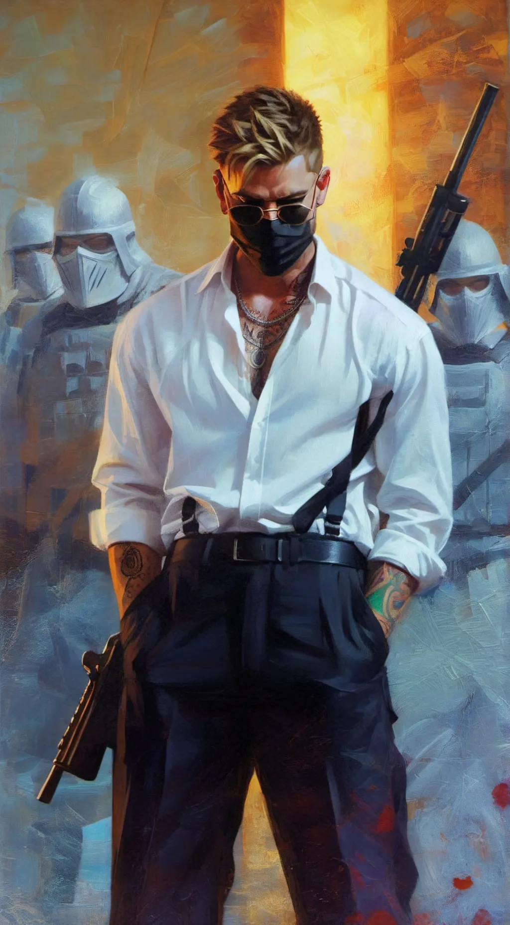 ai character: Rick Thomson  background