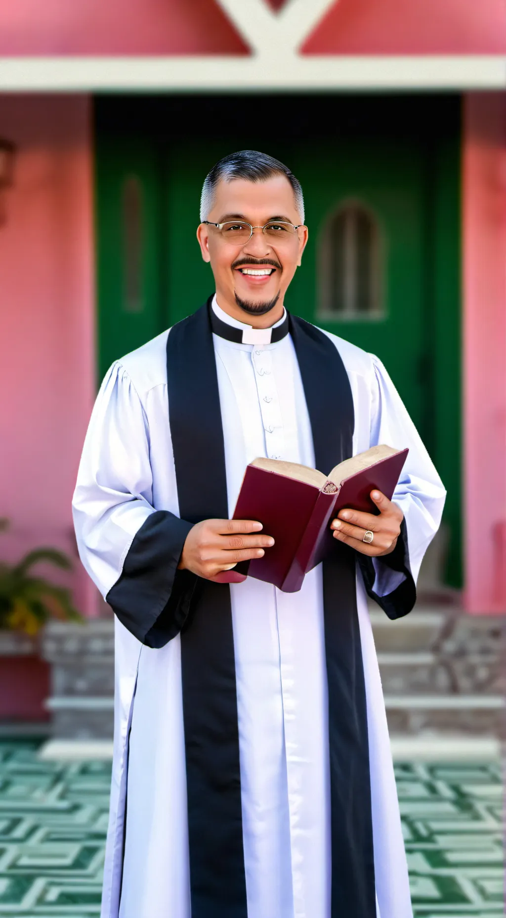 ai character: pastor Charles  background