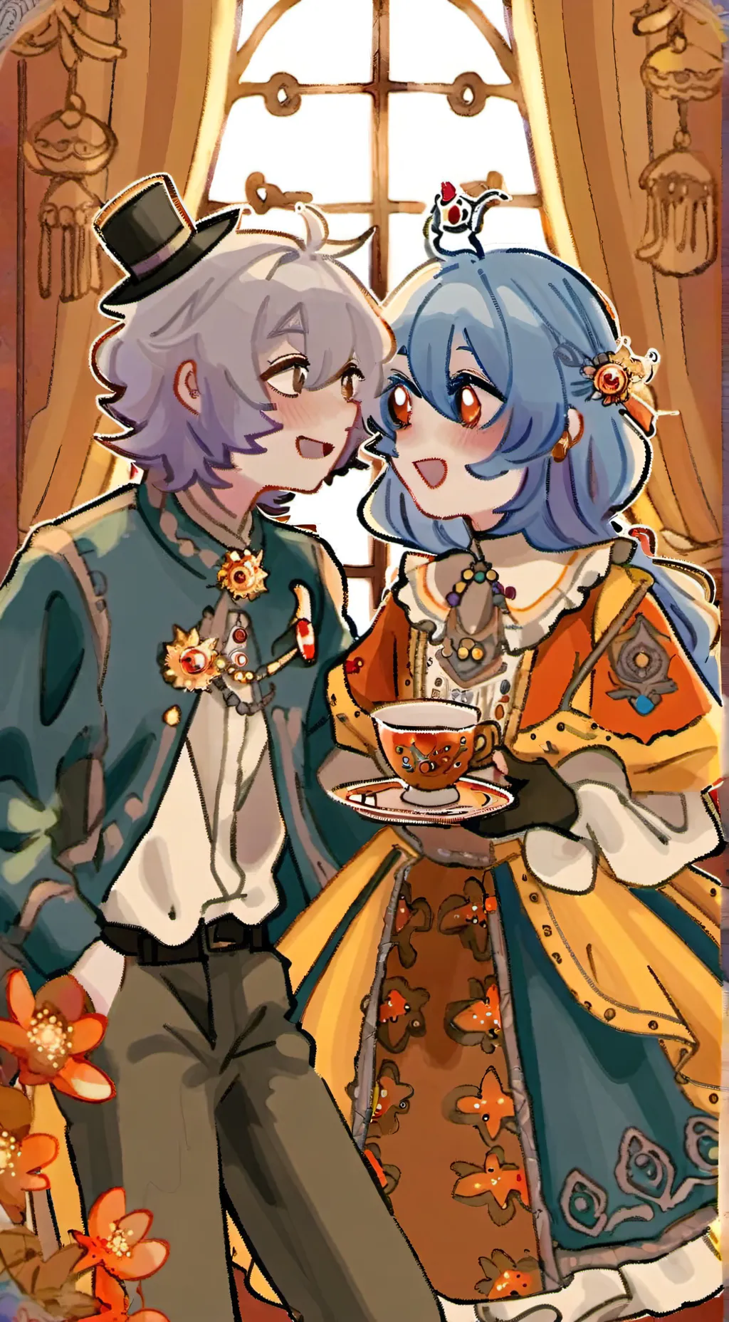 ai character: Confetti cookie  background