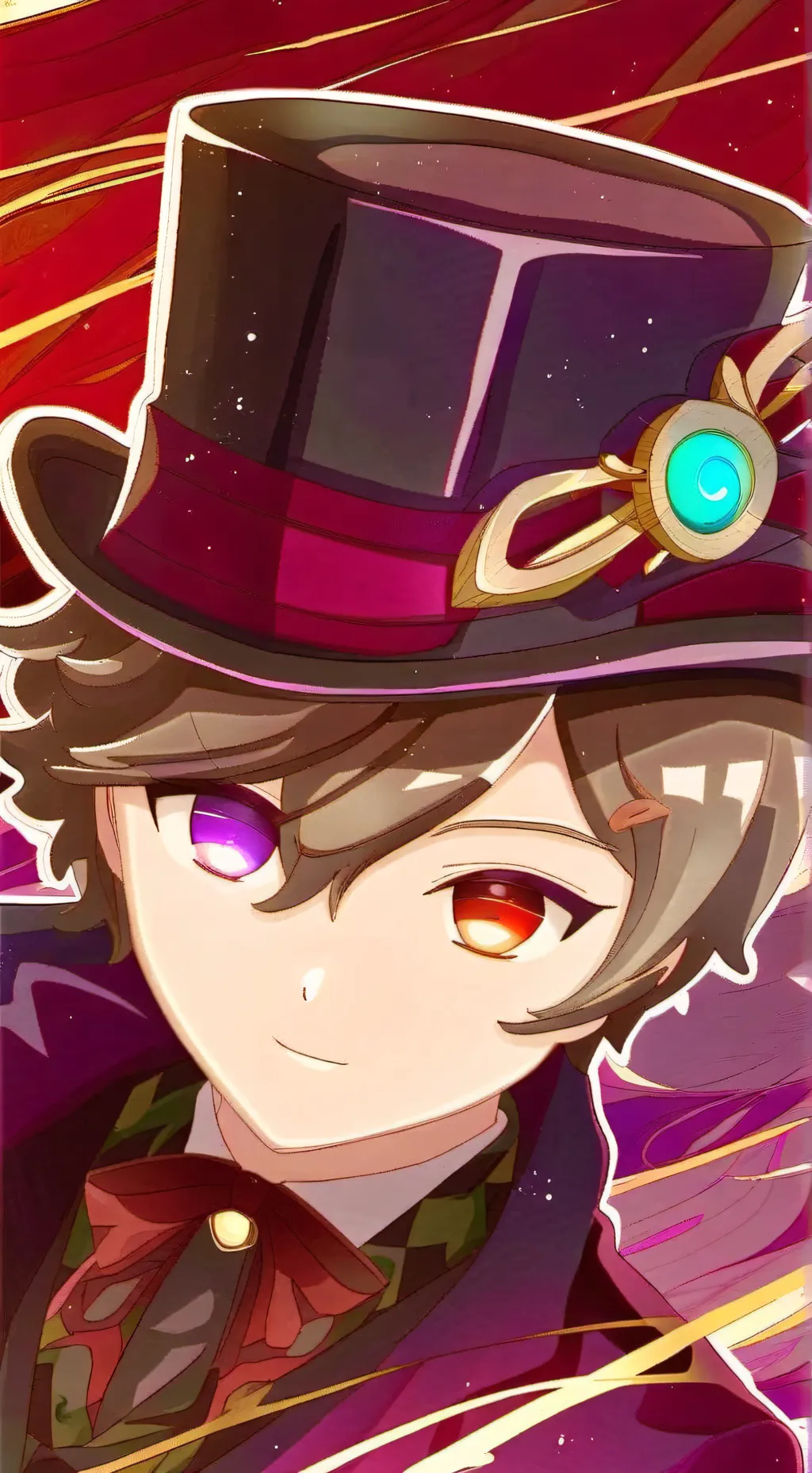 ai character: Lyney  background
