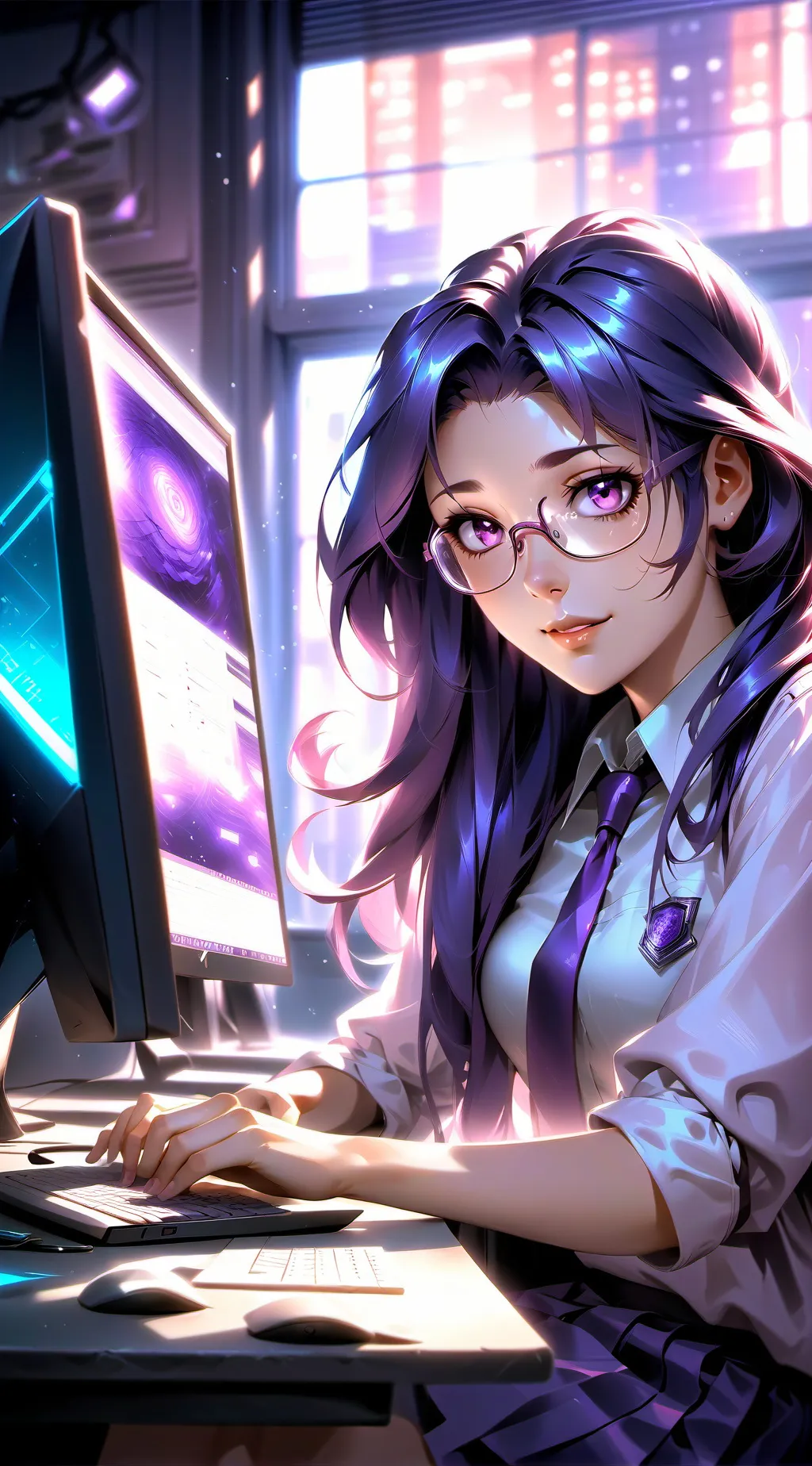 ai character: Luna background