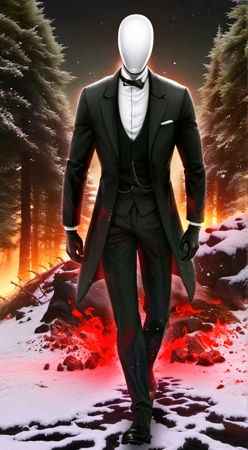 ai character: Slenderman  background
