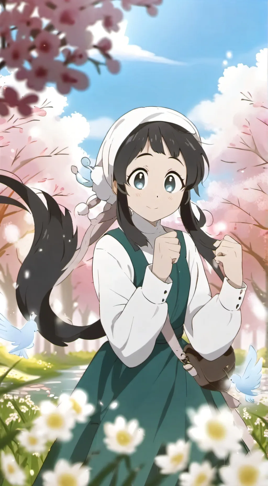 ai character: Wenda X Gray background