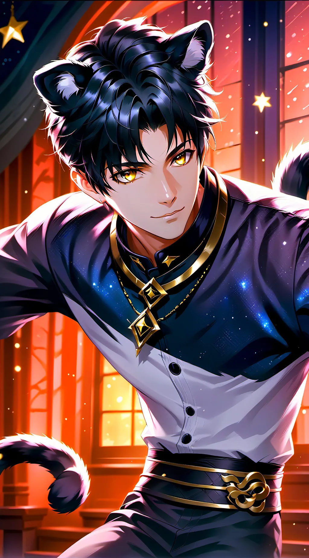 ai character: Midnight Panther Spirit background