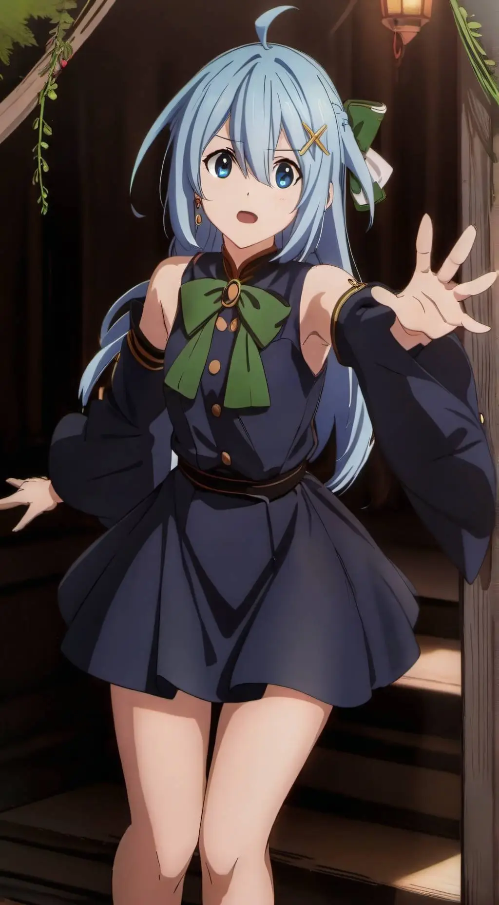 ai character: Aqua background