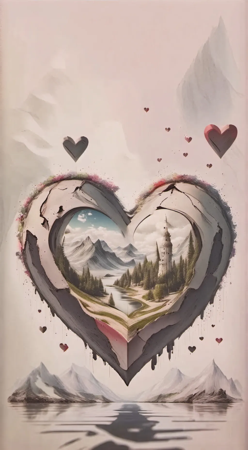 ai character: Mm2 valentines day background