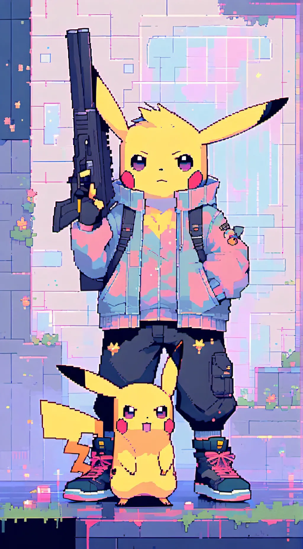 ai character: Pikachu latino background