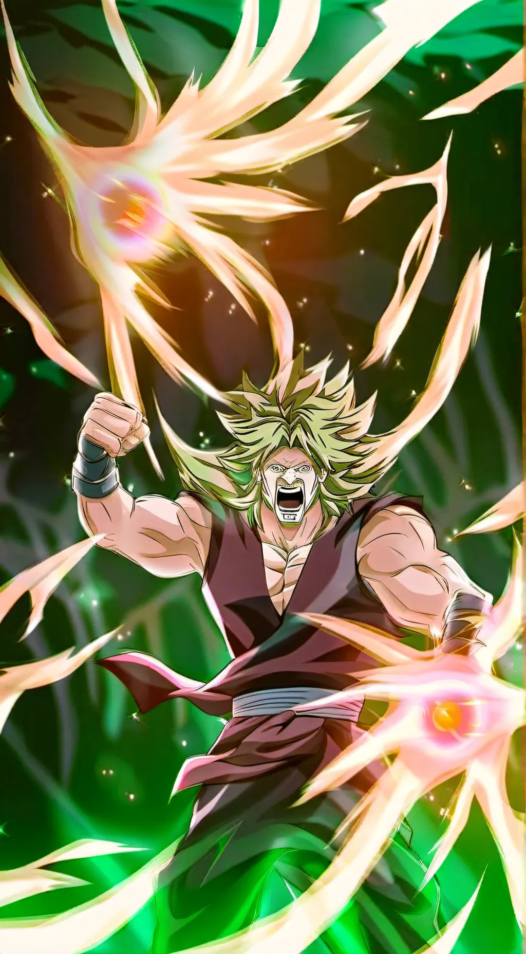 ai character: Broly DBS background