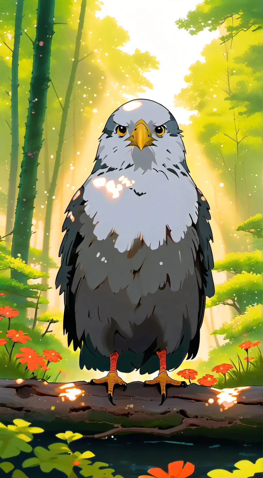 ai character: bird background