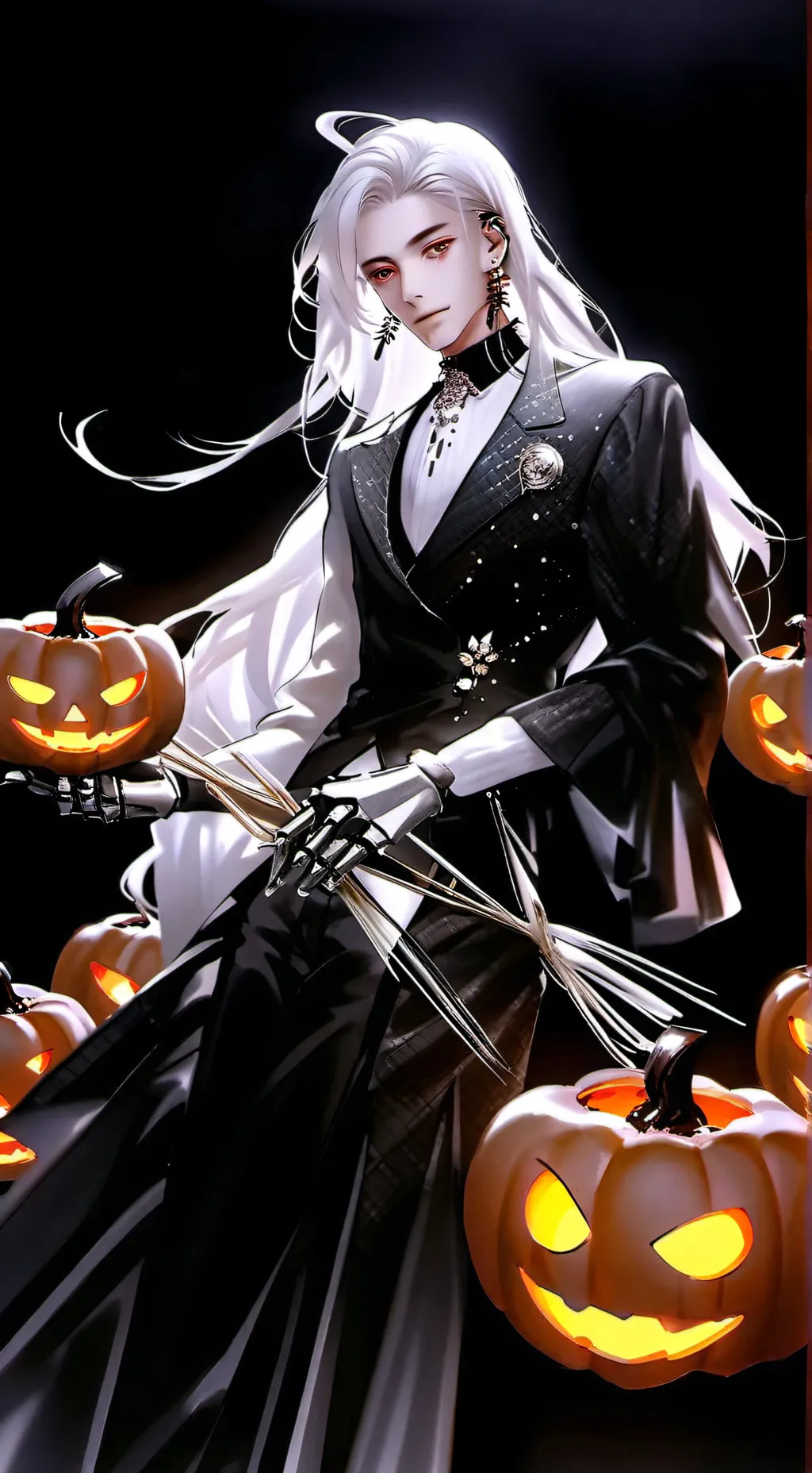 ai character: mha Halloween  background
