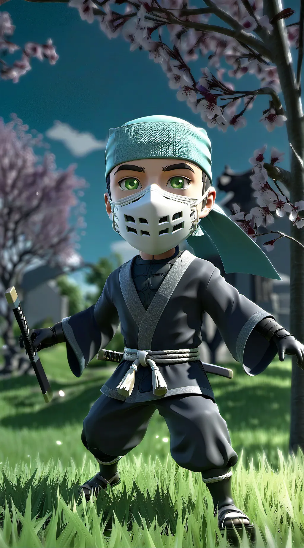 ai character: painter girl background