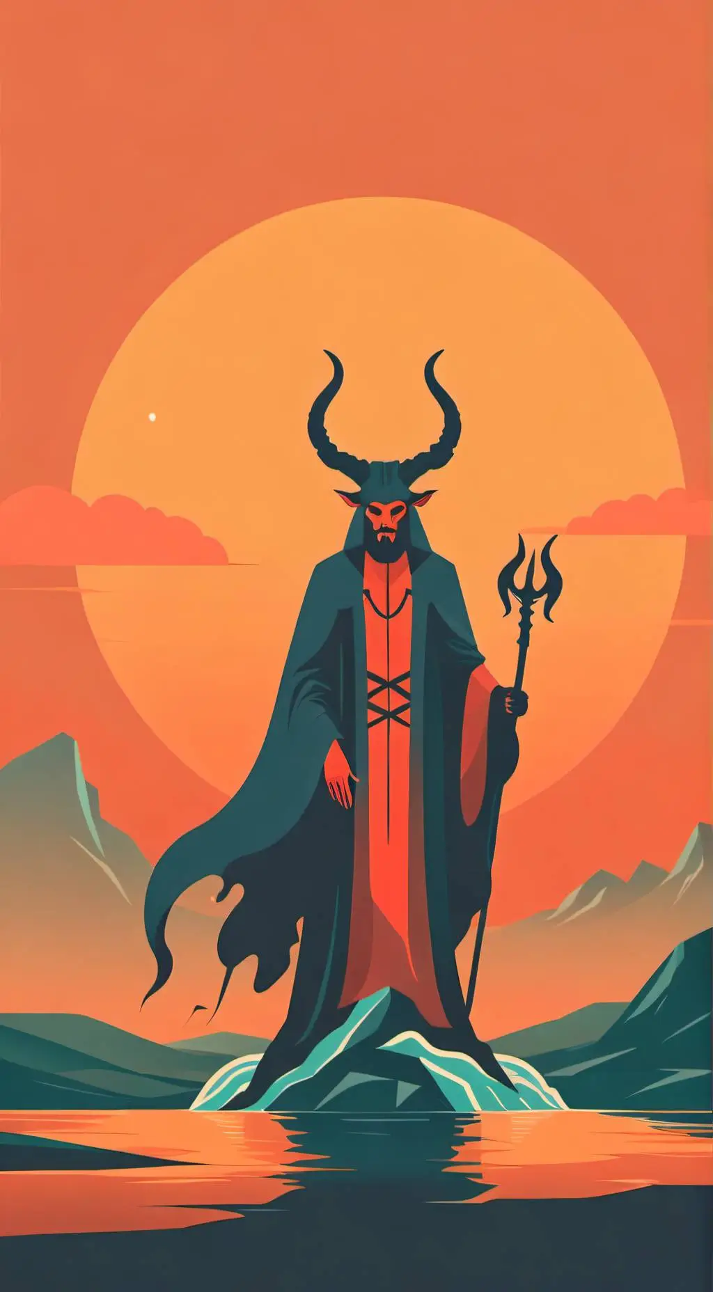 ai character: Satan peron vs 👾 background