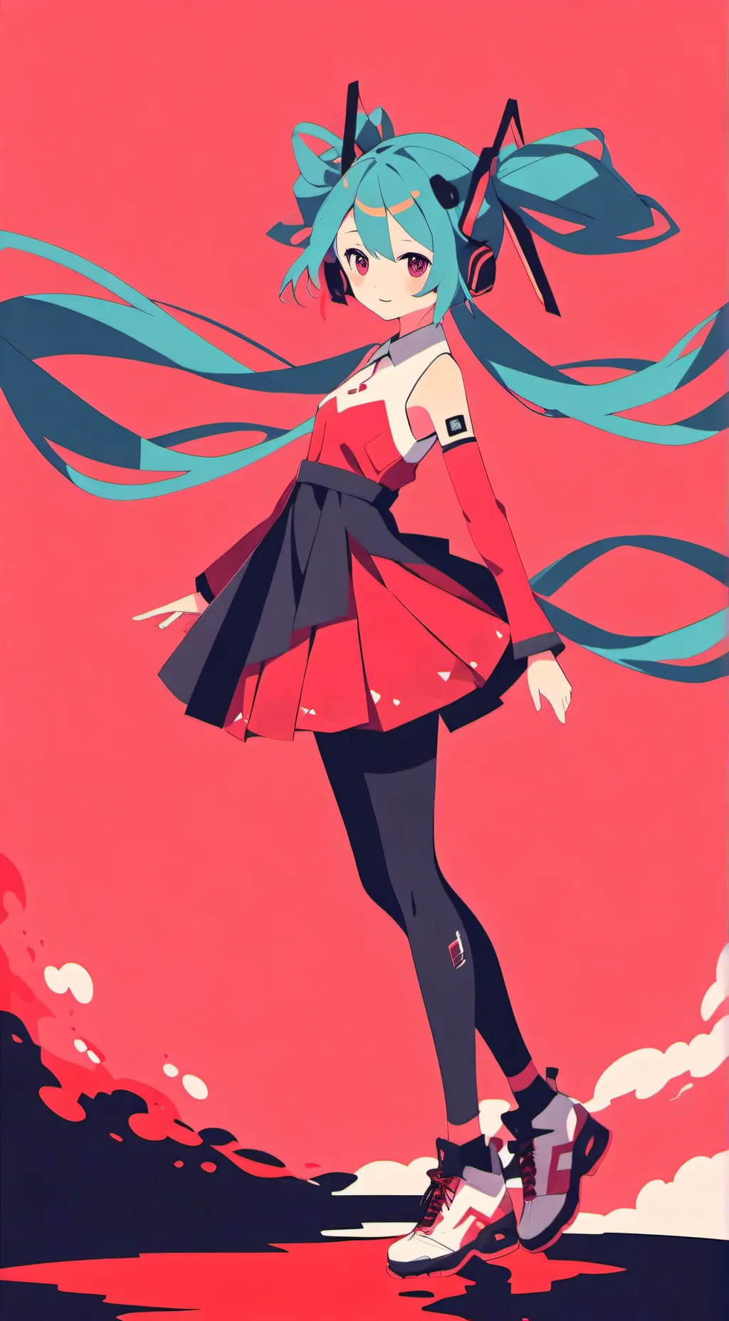 ai character: hatsane miku background