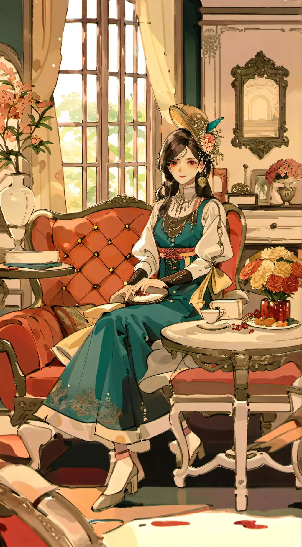 ai character: 24hrs room background