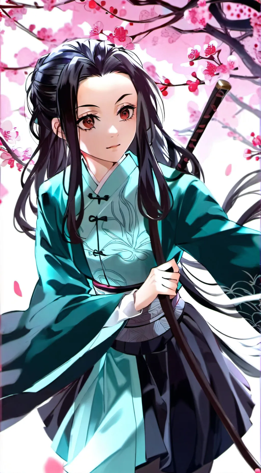 ai character: Nezuko background