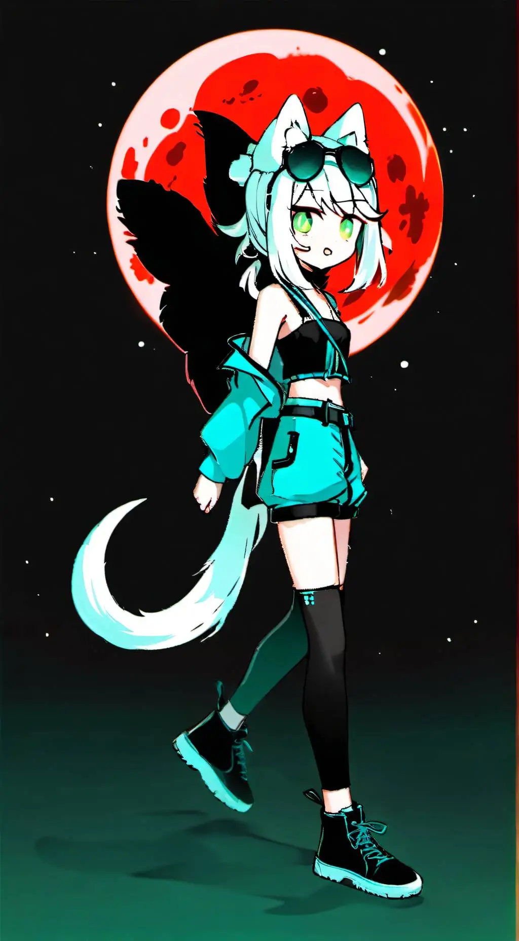 ai character: Moon background