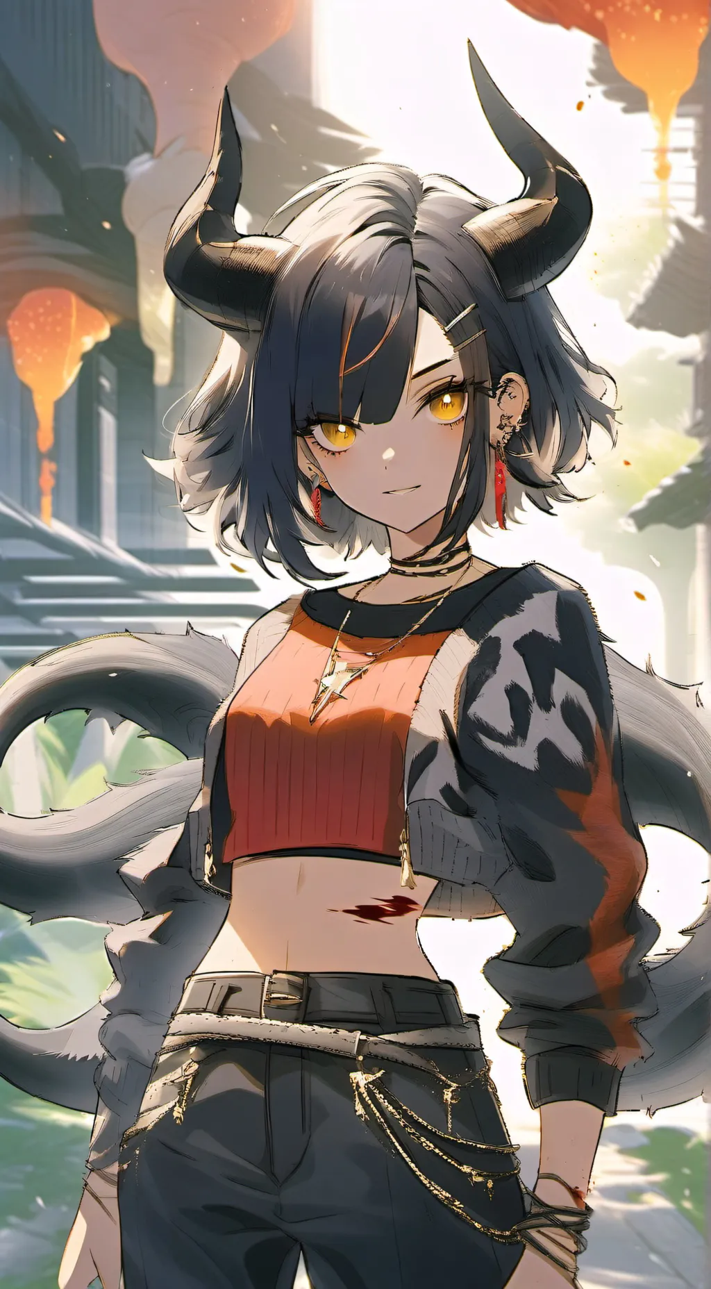 ai character: flare background