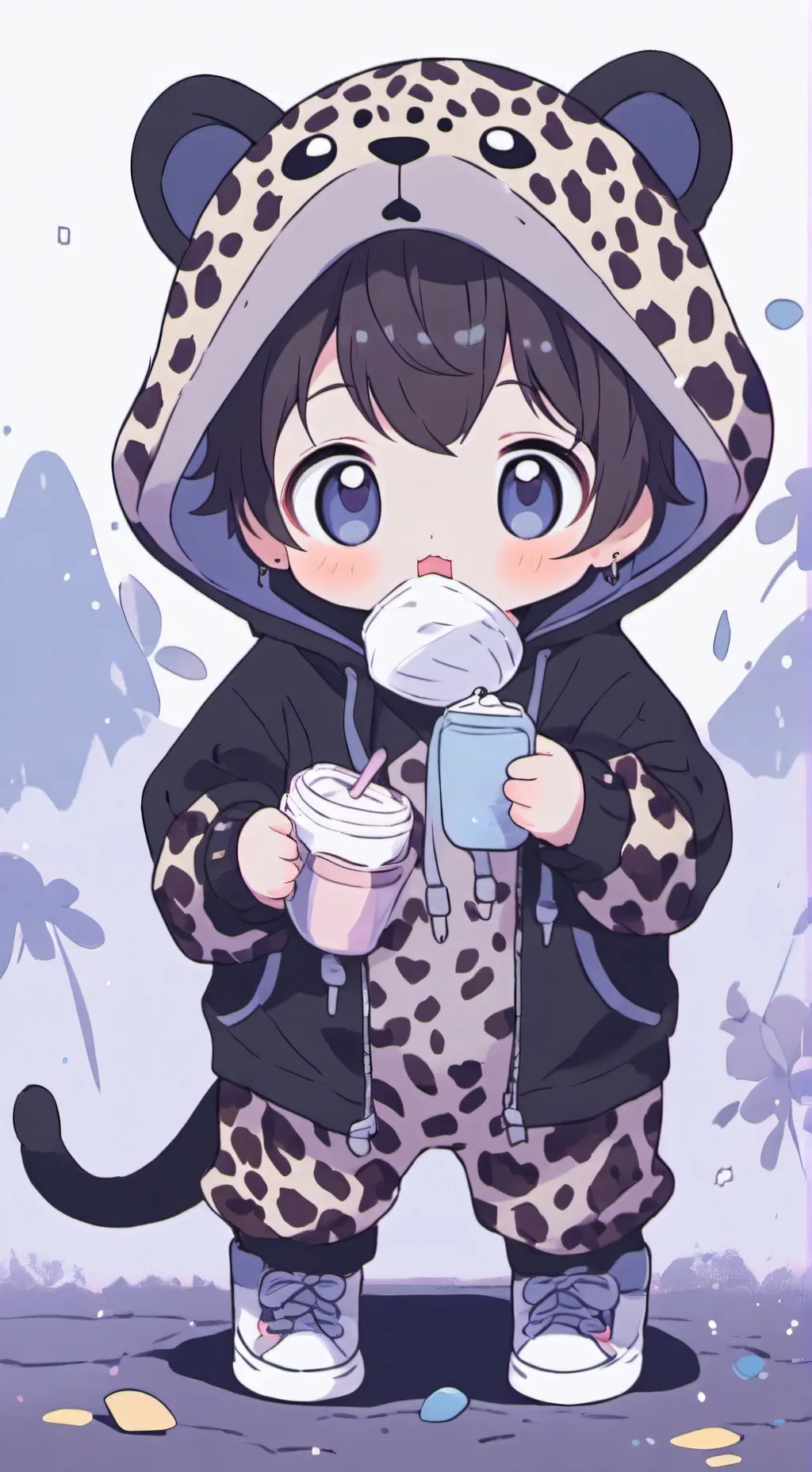 ai character: Leopunk background