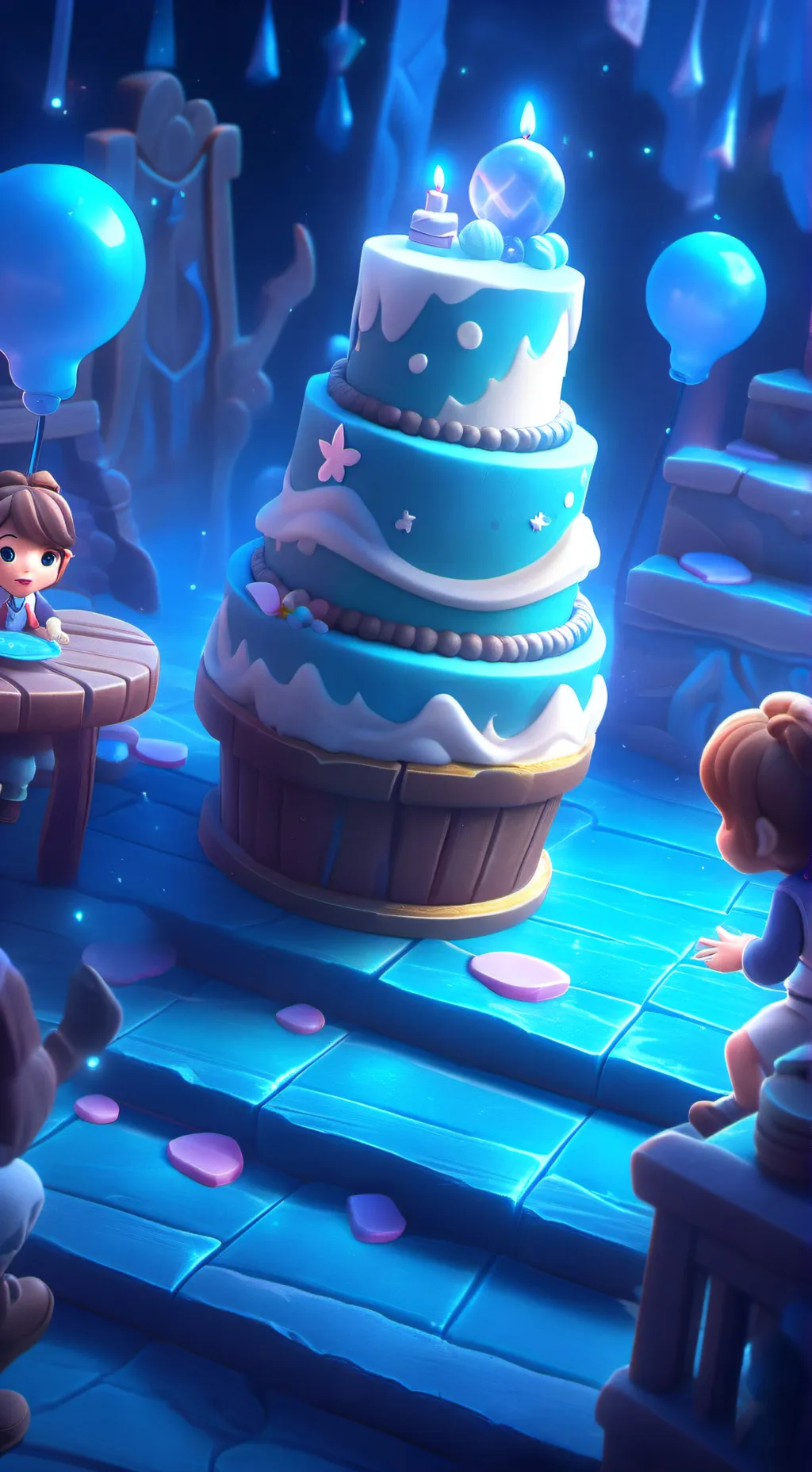 ai character: FRUIT CAKE OMG♡♡!! background