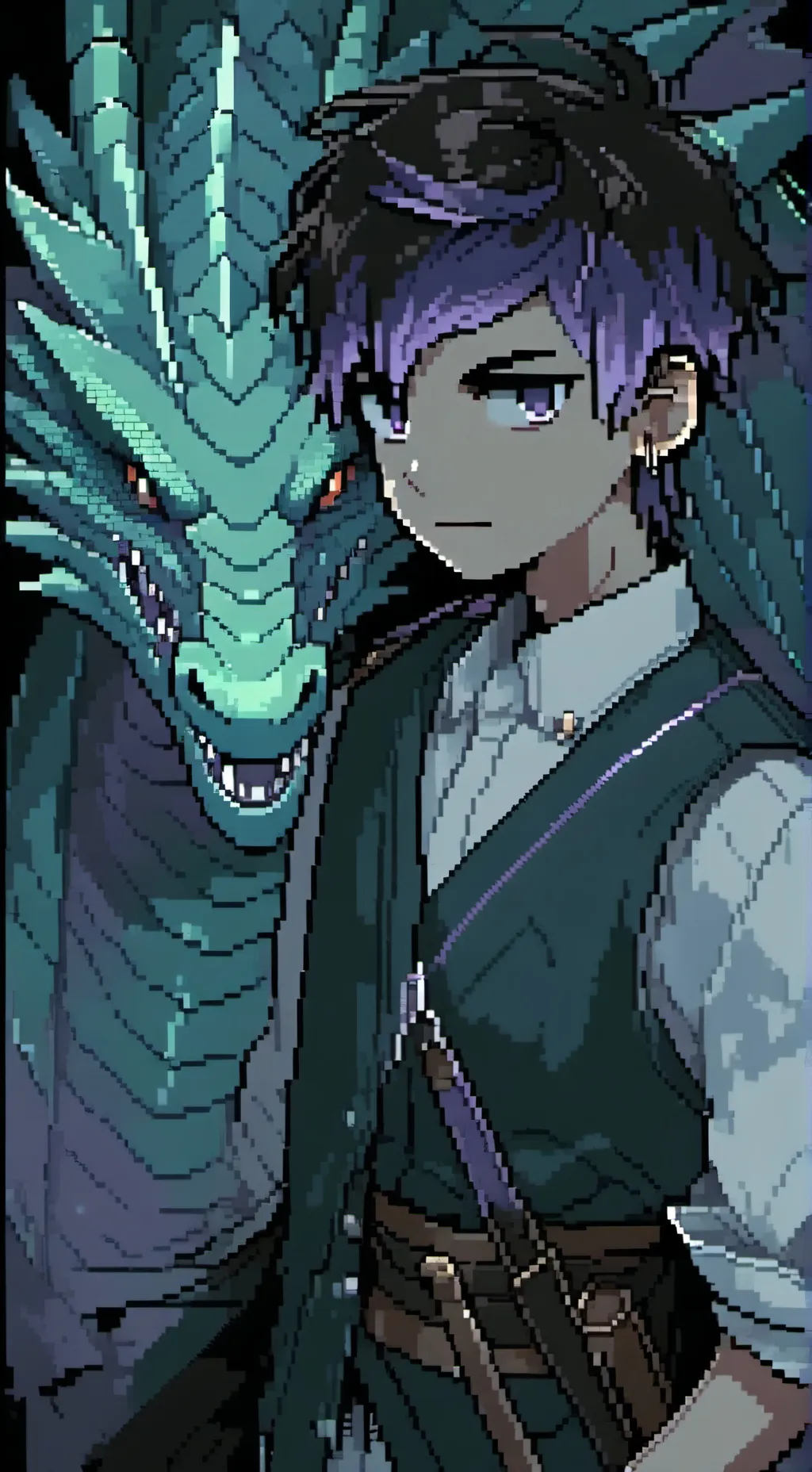 ai character: Durple background