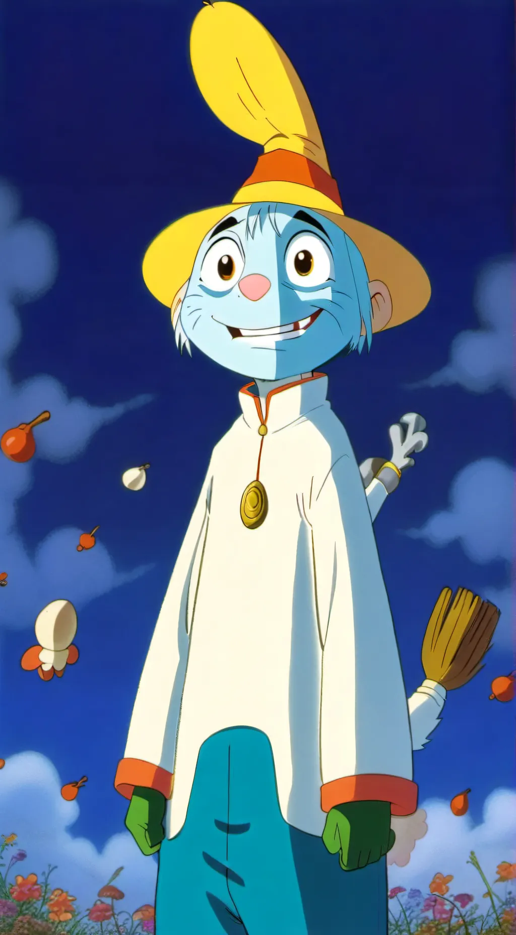 ai character: Oggy  background
