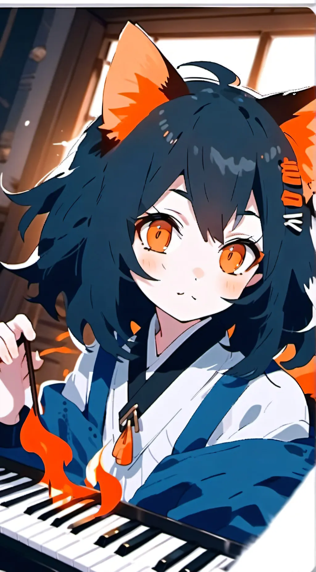 ai character: Flameheart Spirit background