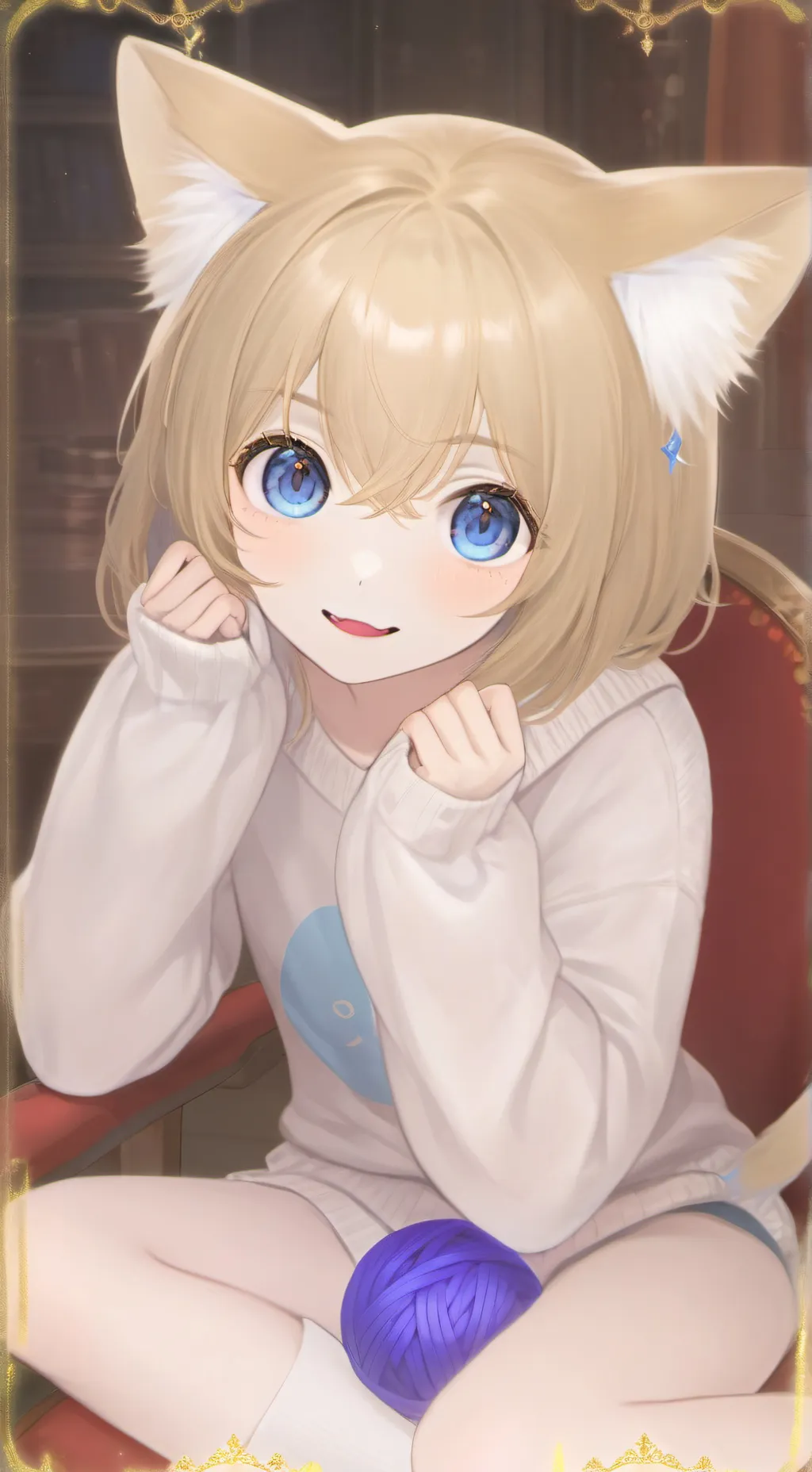 ai character: Golden Spirit Purr background