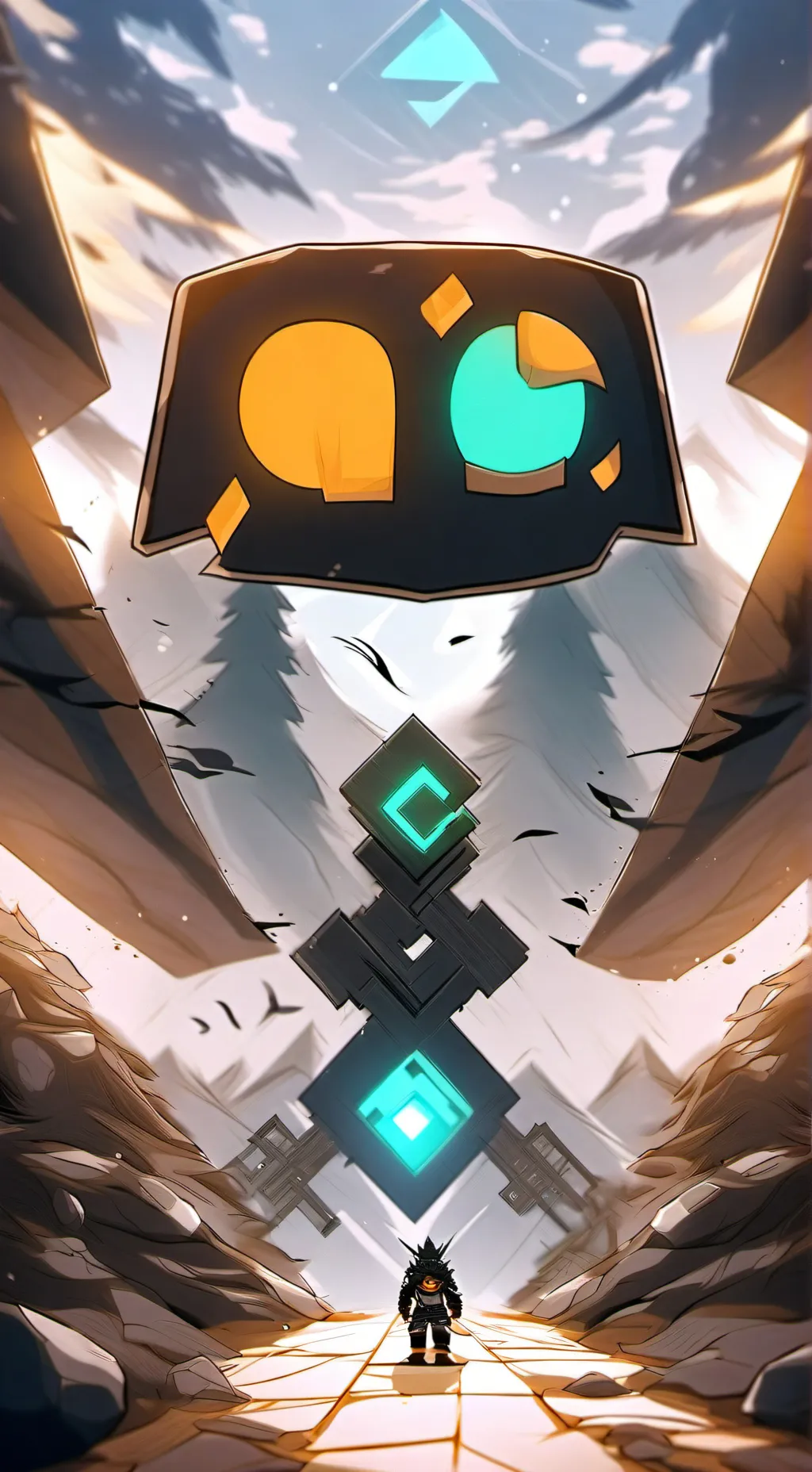 ai character: Geometry dash background