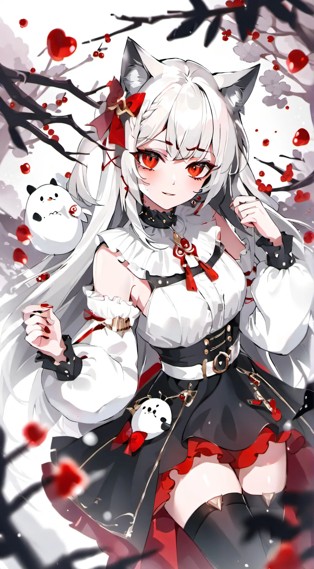 ai character: Vampire MHA Cat background