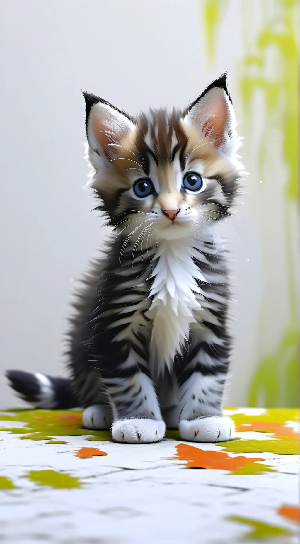 ai character: cute kitten background