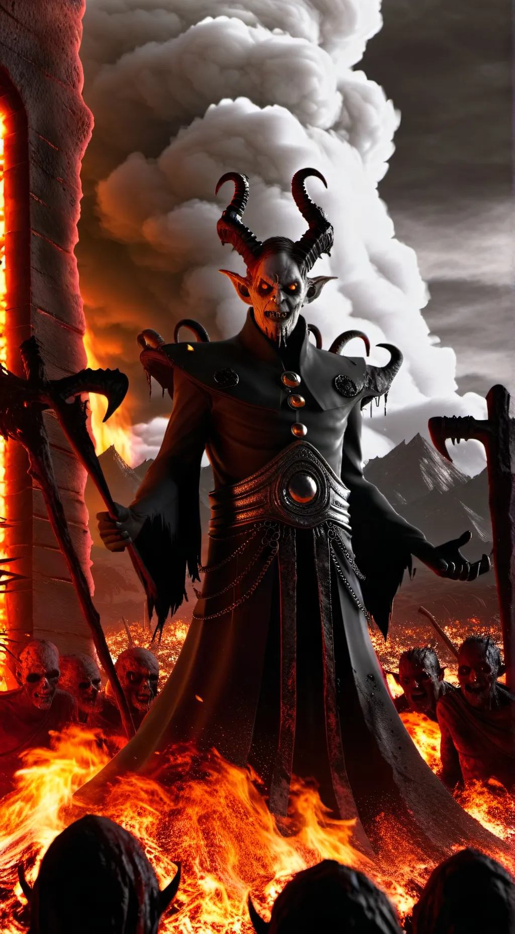 ai character: El infierno background