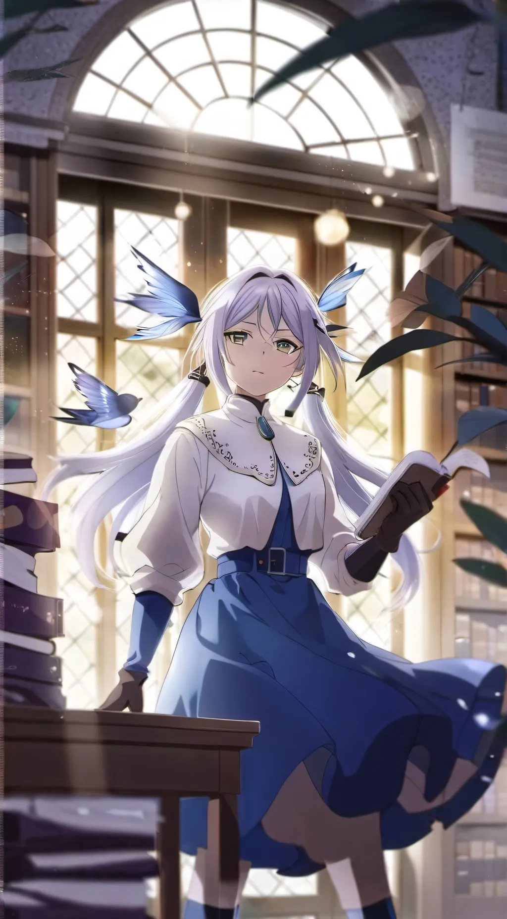 ai character: frieren  background